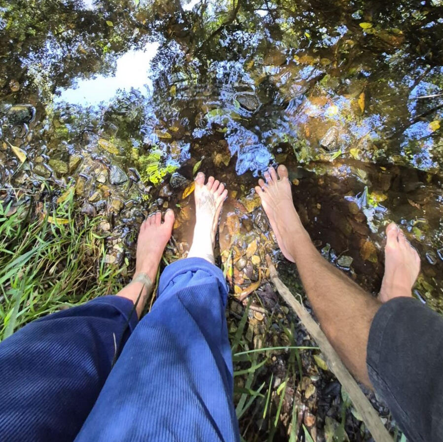 Meg Darren feet Nature's Valley hike iunearthed land art collective Meg Darren feet Nature's Valley hike iunearthed land art collective